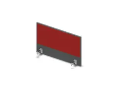 opzetpaneel bureau aanbouw zijkant MS-donkergrijs BN4011-rood 800mm