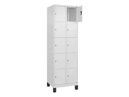 lockerkast,HxBxD 1950x600x500mm,2x5vakken,vak B 300mm,cil.-slot,voeten