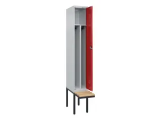 locker met bank,voor scheiding van kleding,HxBxD 2120x300x815mm,1vak - 1