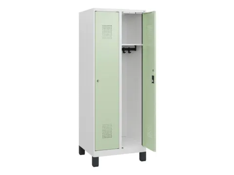 schoollocker,HxBxD 1630x600x500mm,2vak,vak B 300mm,cil.-slot,voeten