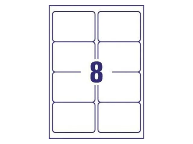 Adresetiket Avery J8565-25 99,1x67,7mm Transparant Inkjet 200 stuks