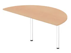 aanbouwtafel,i.h.v.,HxBxD 720-840x1600x800mm,halfrond,NE-esdoorn