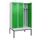 locker met bank,voor scheiding van kleding,HxBxD 2120x1200x815mm,3vak