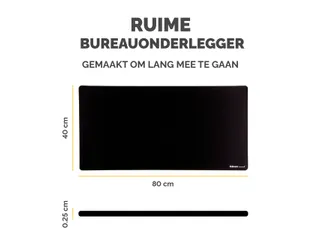 Bureau-onderlegger Fellowes Breyta zwart 80x40cm - 8