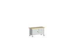 werkbank,verrijdbaar,HxBxD 840x1500x750mm,beukenblad,draagverm. 1200kg