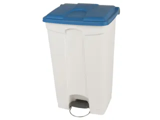 pedaalemmer,1x90l,HxBxD 820x500x412mm,romp PP wit,deksel PP blauw - 1