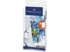 Acrylverf Faber-Castell 12 stuks assorti kleuren