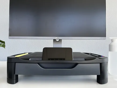 Monitorverhoger Tablet Houder 3 Hoogte Standen Opberglade Xlarge Zwart