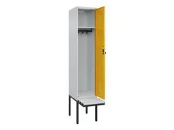 locker met bank,HxBxD 2120x400x815mm,1vak,vak B 400mm,draaigrendel