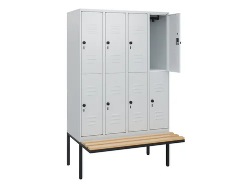 Dubbeldekse dekenkist,HxBxD 1950x1200x815mm,4x2vak.,vak B 300mm