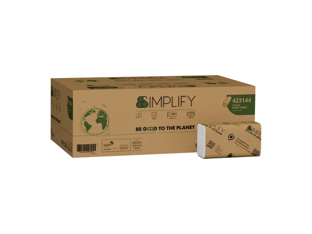 Handdoek 423144 Simplify Z-vouw 200 vel 20 Pak