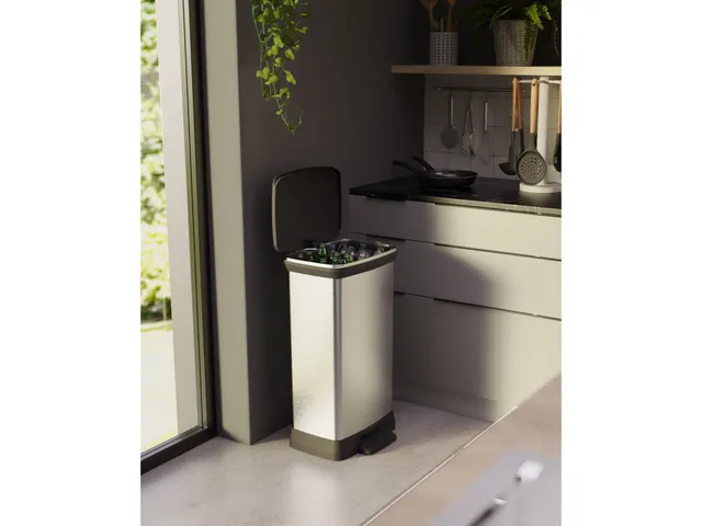 Pedaalemmer Decobin Duo 23+23 Liter Zilver Zwart