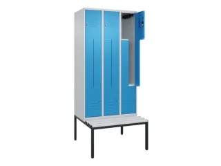 Z-garderobekast,HxBxD 2120x900x815mm,6vak,vak B 300mm,cil.-slot - 2