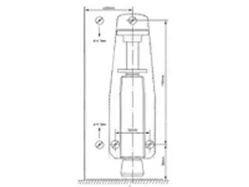 OUTLET Perel Deurstopper met voetbediening Rubberen voet