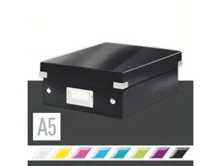 Sorteerbox WOW Click & Store 220x100x282mm zwart 84% gerecycled karton - 2