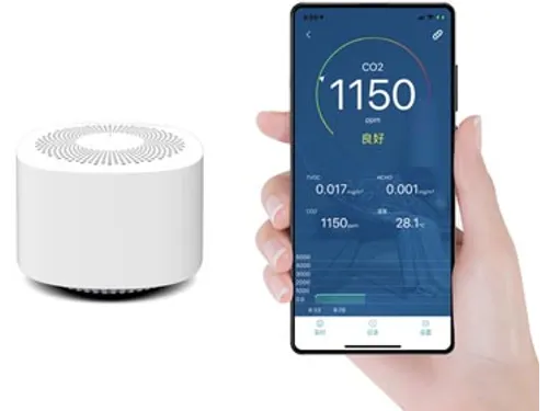 Mini Luchtkwaliteitmeter Bluetooth connectie