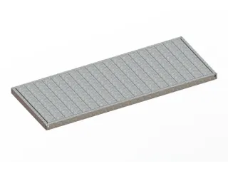 legbord van plaatstaal,v. breedvakstelling,BxD 2000x800mm,vakl. 500kg - 1