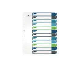 Tabbladen A4+ 12-delig met voorblad nummers 1-12 PP personaliseerbaar