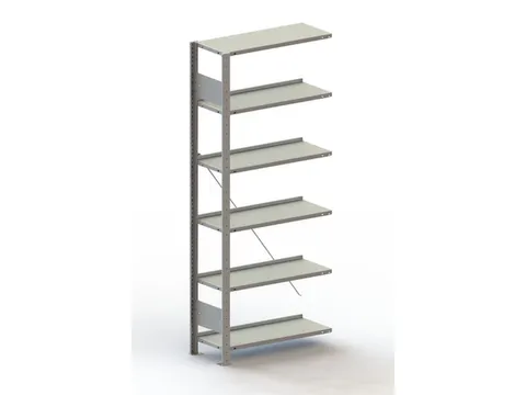 Inhaakstelling Aanbouwveld Verzinkt 1850x756x336mm 6legborden 80kg