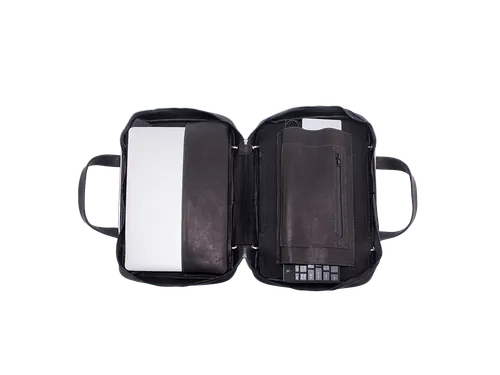 R-Go Viva Laptoptas zwart leder 15.6 inch