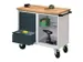 Établi Mobile Charge Maxi. 400Kg Tôle D'acier Ral7035 Façade Ral701