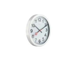 Wandklok NeXtime dia. 19cm, geborsteld aluminium, 'Station' cijfers - 4