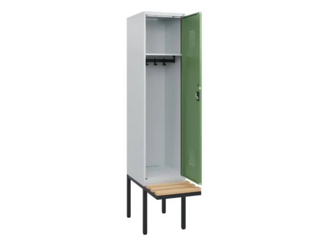 locker met bank,HxBxD 1950x400x815mm,1vak,vak B 400mm,cilinderslot