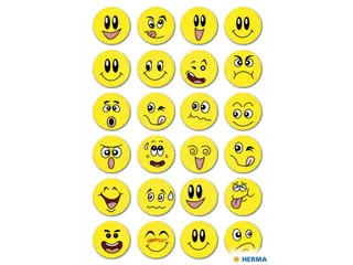 Sticker Etiket Herma 3657 Smiley 24 stuks - 1