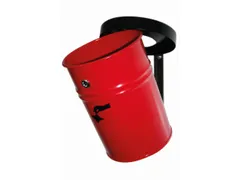 afvalbak,vlamdovend,24l,HxØ 370x295mm,wandmontage,kop zwart