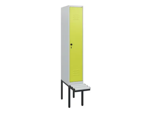 locker met bank,HxBxD 1950x300x815mm,1vak,vak B 300mm,draaigrendel