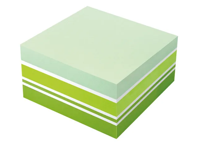 Bloc cube Info Notes 75x75mm nuances vert 400 feuillets
