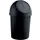 afvalbak,13l,HxØ 490x253mm,romp PP zwart,deksel PP zwart