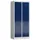 Dubbeldekse garderobekast 1800x800x500mm 2x2vak 400mm RAL7035 RAL5010