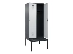 locker met bank,HxBxD 2120x800x815mm,2vak,vak B 400mm,cilinderslot