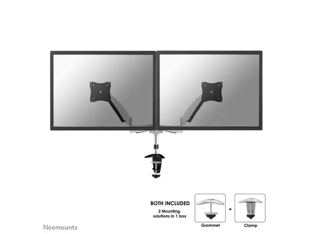 Neomounts FPMA-D950D monitorarm voor 2 schermen (10–27 inch)