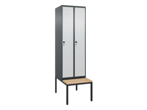 locker voor scheiding van kleding,HxBxD 2120x600x815mm,2vak