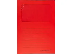 L-Map Met Venster A4 120 Grams 100 stuks Rood