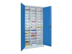 Postsorteerkast met Deuren HxBxD 1950x1000x400mm Ral7035 Front Ral5012
