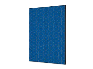 Wanddecoratie Textiel Set A1 Hexagon Blauw-Bruin - 1