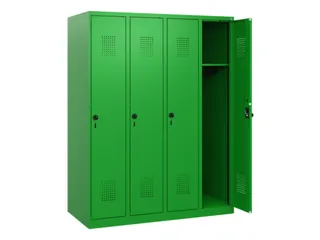 schoollocker,HxBxD 1530x1200x500mm,4vak,vak B 300mm,draaigrendel - 1