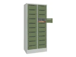 Postsorteerkast 1850x830x500mm 2x10 Vakken Ral7035 Front Ral6011