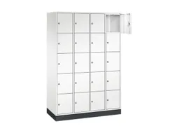lockerkast,HxBxD 1950x1220x500mm,4x5vakken,cil.-slot,sokkel
