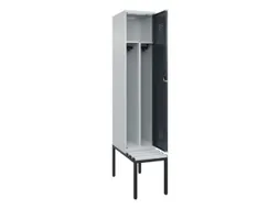 locker met bank,voor scheiding van kleding,HxBxD 2120x400x815mm,1vak