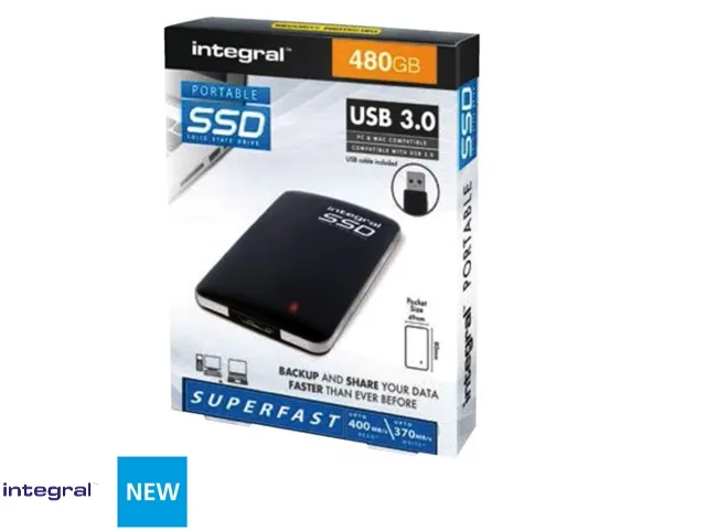 Disque dur externe Integral SSD Portable 3.0 480Go