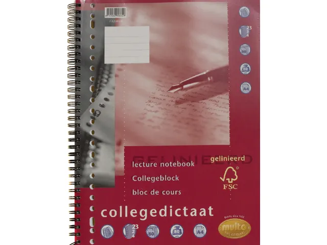 Collegedictaat Multo A4 23-Gaats Gelinieerd 80gr 80vel