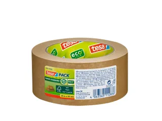 Verpakkingstape Tesapack Papier Standard 50mmx50m bruin ecoLogo - 1