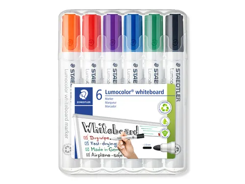 Whiteboardmarker Staedtler Lumocolor 351 standaard assorti 6 stuks