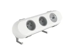Desktop stekkerdoos Power Polar 2-voudig Penaarde + USB A en C 25W Wit