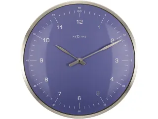 Wandklok NeXtime 60 minutes Ø33cm metaal blauw streep/cijfers - 1