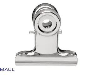 Papierklem MAUL Bulldog 70mm capaciteit 40mm zilver - 2